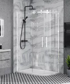 Nova Frameless 1200 x 800mm Offset Quadrant Enclosure - Left or Right Option