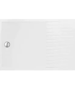 Arezzo 1400 x 900 Wet Room (incl. 800mm Square Matt Black Framed Screen + White Tray) -Shower Enclosure Ranges Shop 8SQBWS14T d4 460