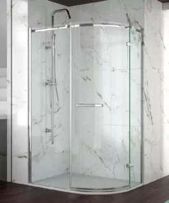 Merlyn 8 Series 900 x 760mm Frameless 1 Door Offset Quadrant Enclosure