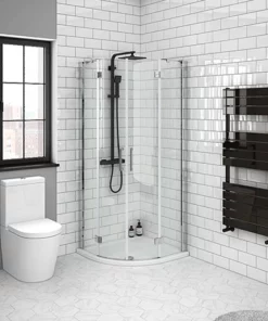 Apollo 800x800mm Frameless Double Door Quadrant Enclosure (inc. Tray + Waste)