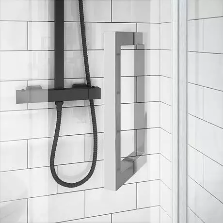 Apollo 800x800mm Frameless Single Door Quadrant Enclosure + Tray 4 Apollo 800x800mm Frameless Single Door Quadrant Enclosure + Tray - Image 4