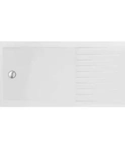 Arezzo 1600 x 800 Brushed Brass Wet Room (inc. Screen, Side Panel + Tray) -Shower Enclosure Ranges Shop AZBB02 d1 460