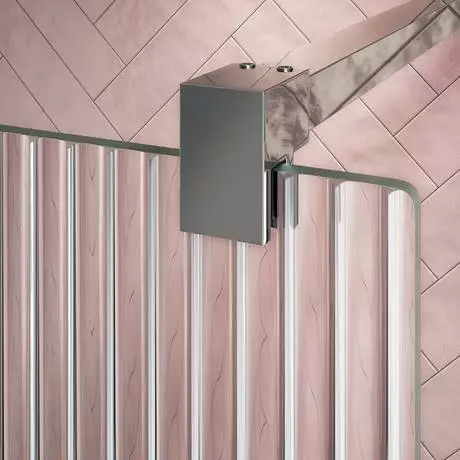 Arezzo 1700 x 700 Bath Replacement Wet Room (1000mm Chrome Fluted Glass Screen w. Tray) 5 Arezzo 1700 x 700 Bath Replacement Wet Room (1000mm Chrome Fluted Glass Screen w. Tray) - Image 5