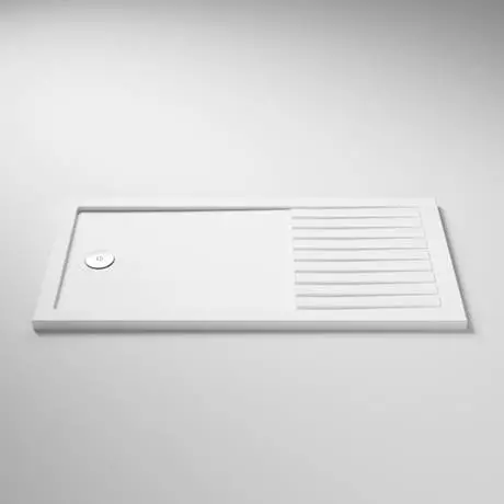 Arezzo 1400 x 900 Fluted Glass Chrome Walk In Enclosure (inc. Main Screen, Side Panel + Tray) 4 Arezzo 1400 x 900 Fluted Glass Chrome Walk In Enclosure (inc. Main Screen, Side Panel + Tray) - Image 4