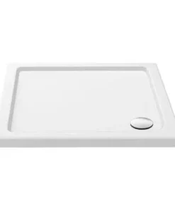 Arezzo 800mm Matt Black Grid Frameless Pivot Shower Door + Tray for Recess -Shower Enclosure Ranges Shop AZMBPD85 d6 460