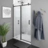 Arezzo Matt Black 1200mm Frameless Sliding Shower Door