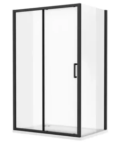 Toreno Matt Black 1000 x 900mm Sliding Door Shower Enclosure + Pearlstone Tray 7 Toreno Matt Black 1000 x 900mm Sliding Door Shower Enclosure + Pearlstone Tray -Shower Enclosure Ranges Shop BLK109SDE d2 460