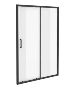 Toreno Matt Black 1200 x 1850 Sliding Shower Door -Shower Enclosure Ranges Shop BLK12SLD d3 460