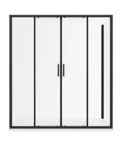 Toreno Matt Black 1700 x 800mm Double Sliding Door Shower Enclosure + Pearlstone Tray 9 Toreno Matt Black 1700 x 800mm Double Sliding Door Shower Enclosure + Pearlstone Tray -Shower Enclosure Ranges Shop BLK178SDE d4 460