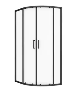 Toreno Matt Black 1000 x 800mm Offset Quadrant Shower Enclosure -Shower Enclosure Ranges Shop BLK18Q2D nw d1 460