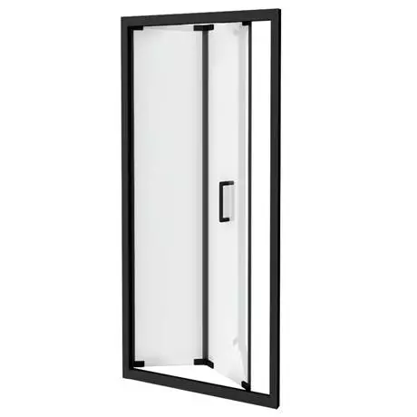 Toreno Matt Black 700 x 1850 Bi-Fold Shower Door 3 Toreno Matt Black 700 x 1850 Bi-Fold Shower Door - Image 3
