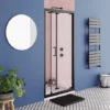 Toreno Matt Black 700 x 1850 Bi-Fold Shower Door