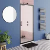 Toreno Matt Black 800 x 1850 Pivot Shower Door
