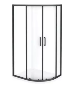 Toreno Matt Black 900 x 760mm Offset Quadrant Shower Enclosure -Shower Enclosure Ranges Shop BLK976Q2D d4 460