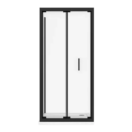 Toreno Matt Black 900 x 900mm Bi-Fold Door Shower Enclosure + Pearlstone Tray 5 Toreno Matt Black 900 x 900mm Bi-Fold Door Shower Enclosure + Pearlstone Tray - Image 5
