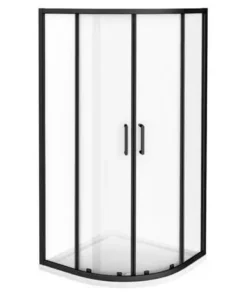Toreno Matt Black 900 x 900mm Quadrant Shower Enclosure -Shower Enclosure Ranges Shop BLK9Q2D d2 460