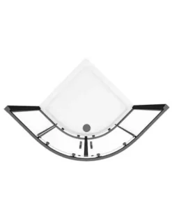 Toreno Matt Black 900 x 900mm Quadrant Shower Enclosure + Pearlstone Tray -Shower Enclosure Ranges Shop BLK9QSE d5 460