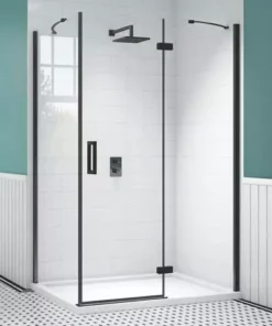 Merlyn Black Hinge & Inline Shower Door 7 Merlyn Black Hinge & Inline Shower Door -Shower Enclosure Ranges Shop BLKH900REC D2 460