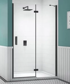 Merlyn Black Hinge & Inline Shower Door