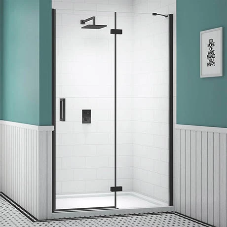 Merlyn Black Hinge & Inline Shower Door 1 Merlyn Black Hinge & Inline Shower Door