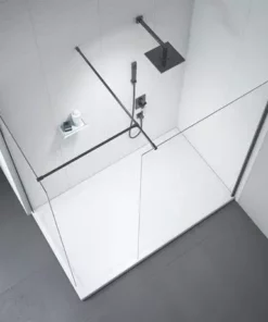Merlyn Black Showerwall Wetroom Screen -Shower Enclosure Ranges Shop BLKSW800 D2 460