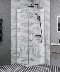 Nova Square 900 x 900mm Frameless Corner Entry Shower Enclosure