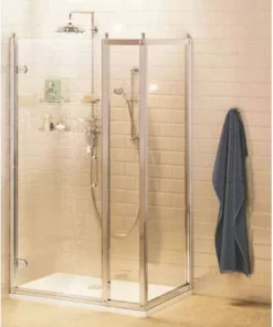Burlington Traditional Hinged Shower Door with Inline Panel & Side Panel