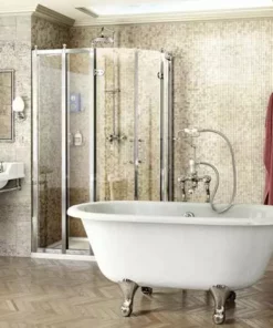 Burlington - Traditional Offset Quadrant 80cm & 40cm In-Line Panel - BU91 7 Burlington - Traditional Offset Quadrant 80cm & 40cm In-Line Panel - BU91 -Shower Enclosure Ranges Shop Burlington Traditional Offset Quadrant 80cm 40cm In Line Panel BU91 n d3 460