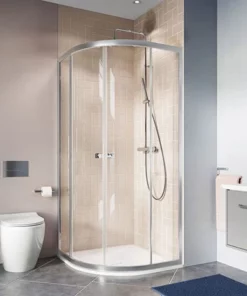 Crosswater 900 x 900mm Clear 6 Quadrant Double Door Shower Enclosure - CAQDS0900