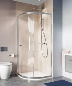 Crosswater 900 x 900mm Clear 6 Quadrant Single Door Shower Enclosure - CAQSSC0900