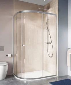 Crosswater 1000 x 800mm Clear 6 Offset Quadrant Single Door Shower Enclosure - CAQSSC10X8