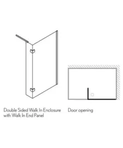 Crosswater Design View Double Sided Walk In Shower Enclosure - 2 Size Options -Shower Enclosure Ranges Shop DESIGNENC d1 460