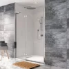 Crosswater - Design Hinged Shower Door with Inline Panel - Various Size Options