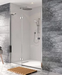 Crosswater - Design Hinged Shower Door with Inline Panel - Various Size Options