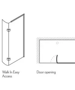 Crosswater - Design View Walk In Easy Access Shower Enclosure - 2 Size Options 9 Crosswater - Design View Walk In Easy Access Shower Enclosure - 2 Size Options -Shower Enclosure Ranges Shop DWQSC1400 D4 460