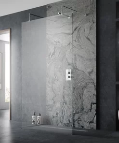 Hudson Reed Free Standing Wet Room Screen with Double Support Arms