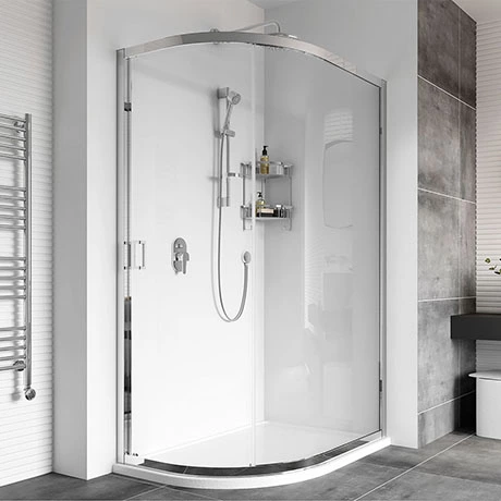 Roman Haven8 One Door Offset Quadrant Shower Enclosure - Various Size Options -Shower Enclosure Ranges Shop H4SQ89CS P