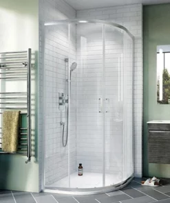 Crosswater 900 x 900mm Kai 6 Quadrant Double Door Shower Enclosure - KLQDS0900