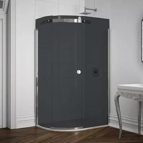 Merlyn 10 Series 1200 x 900mm LH Smoked Black Glass 1 Door Offset Quadrant Enclosure 5 Merlyn 10 Series 1200 x 900mm LH Smoked Black Glass 1 Door Offset Quadrant Enclosure - Image 5