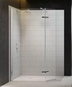 Merlyn 8 Series Wetroom Screen with Hinged Swivel Panel