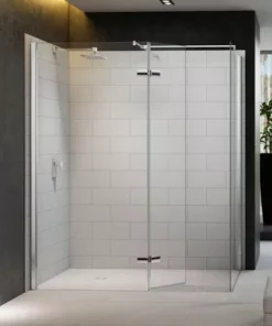 Merlyn 8 Series 1200 x 800mm Walk In Enclosure with Hinged Swivel & End Panel