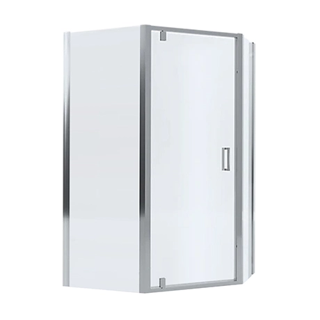Mira Leap 1200 x 900 Offset Pentagon Pivot Door Shower Enclosure 1 Mira Leap 1200 x 900 Offset Pentagon Pivot Door Shower Enclosure