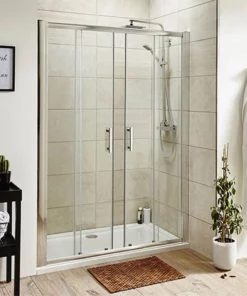 Toreno 1400mm Double Sliding 8mm Easy Fit Shower Door