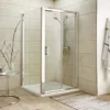 Toreno 8mm 1000 x 1000mm Square Sliding Door Large Shower Enclosure - Easy Fit