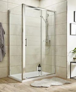 Toreno 8mm Rectangular Sliding Door Shower Enclosure - Easy Fit