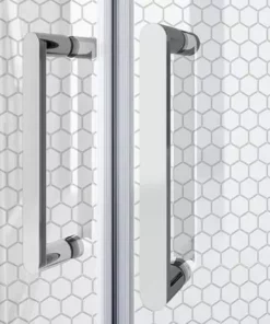 Monza 1400 x 800mm Double Sliding Door Shower Enclosure + Pearlstone Tray -Shower Enclosure Ranges Shop MZ148SDET d1 460 2