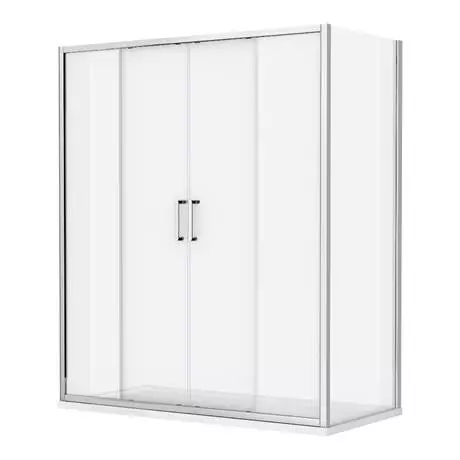 Monza 1400 x 900mm Double Sliding Door Shower Enclosure without Tray 3 Monza 1400 x 900mm Double Sliding Door Shower Enclosure without Tray - Image 3