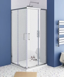 Monza 900 x 900mm Square Corner Entry Shower Enclosure without Tray