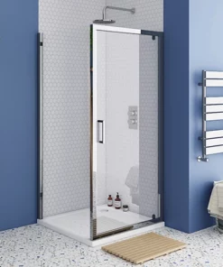 Monza 900 x 900mm Pivot Door Shower Enclosure without Tray