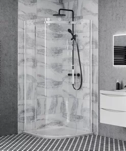 Nova Frameless 900 x 900mm Single Door Quadrant Shower Enclosure